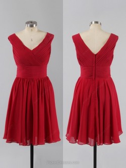 Buy Red Bridesmaid Dresses Canada at Pickeddresses