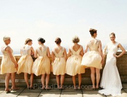 Gold Bridesmaid Dresses Canada | Pickeddresses