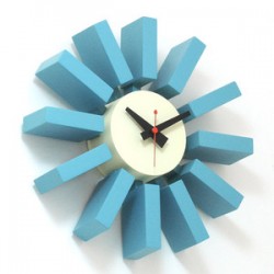 Blue Block Clock
