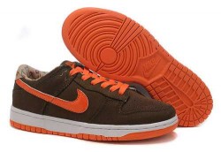 Women’s Nike Dunk Low Shoes Dark Brown/White/Orange 27XYR7,Dunk,Jordans For Sale,Jordans F ...