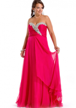 US$155.99 2015 Fuchsia Chiffon Green Lace Up Crystals Ruched Floor Length Sweetheart Sleeveless