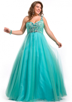 US$159.99 2015 One Shoulder Green Tulle Purple Floor Length Crystals Lace Up Sleeveless