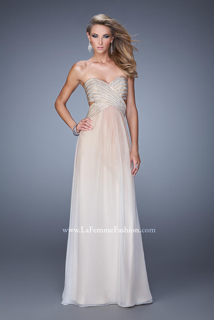 US$157.99 2015 Crystals Chiffon Floor Length Open Back Ruched Sweetheart Sleeveless