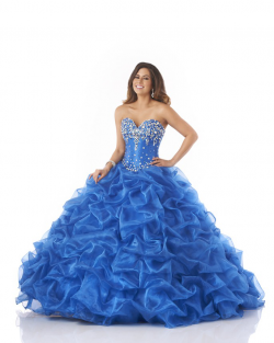 US$221.99 2015 Crystals Ruffled Floor Length Tulle Blue Lace Up Sweetheart