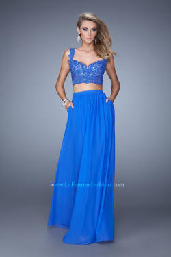 US$157.99 2015 Pockets Red Appliques Blue Sleeveless Chiffon White Ruched Straps Floor Length