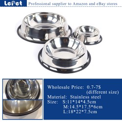 Stainless steel dog bowl stainless steel dog feeder pet feeder for cats dogs