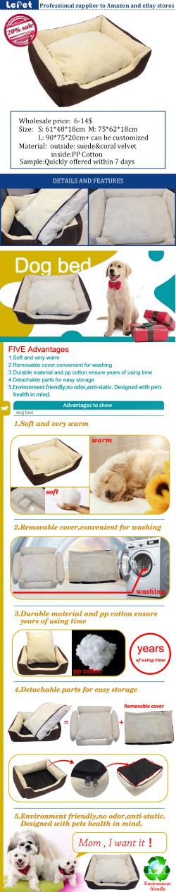 Dog supplies online wholesale luxury dog bed/sofa bed luxury pet bed/dog sofa bed