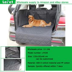 Best selling on amazon store manufacturer wholesale pet cargo cover for SUV Dog Cargo Liners