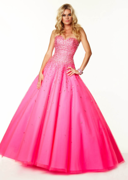 US$193.99 2015 Beading Sweetheart Blue Fuchsia Sleeveless Lace Up Tulle Floor Length Ball Gown