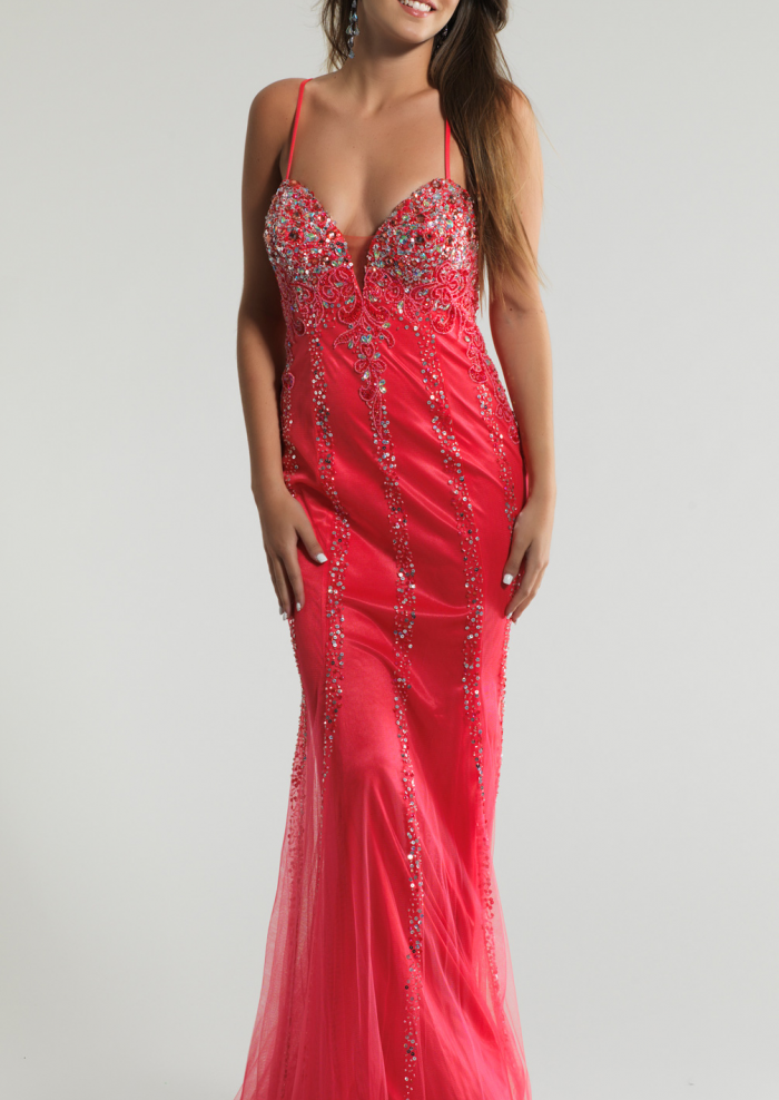 US$174.99 2016 Spaghetti Straps Pink Floor Length Chiffon Ruched Sleeveless Ruched Sequins Lace Up