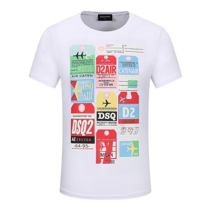 Dsquared2 Men D108 Air Tags Short Sleeves T-Shirt White