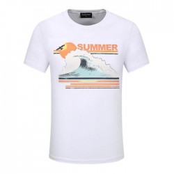 Dsquared2 Men D133 Summer Waves Short Sleeves T-Shirt White
