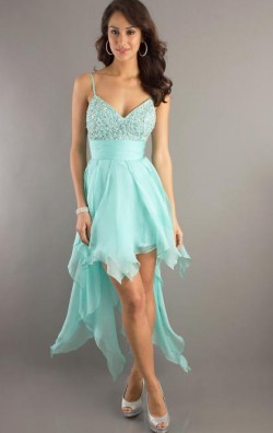 Cheap High Low Blue Tailor Made Evening Prom Dress (LFNAC0021) cheap online-MarieProm UK