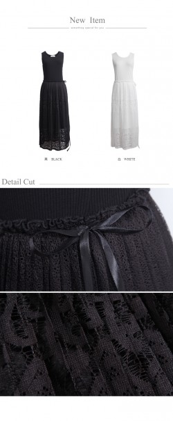 【新品】 東京著衣 高雅浪漫羅紋拼接網紗連身裙 | 連身裙 | 女裝 | MyDress