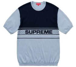 Supreme Chest Logo S/S Knit Top- Light Blue – Streetwear Official
