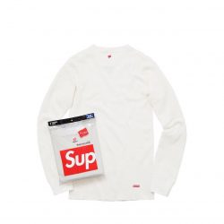 Supreme Hanes Oatmeal/Off-white Thermal – Streetwear Official