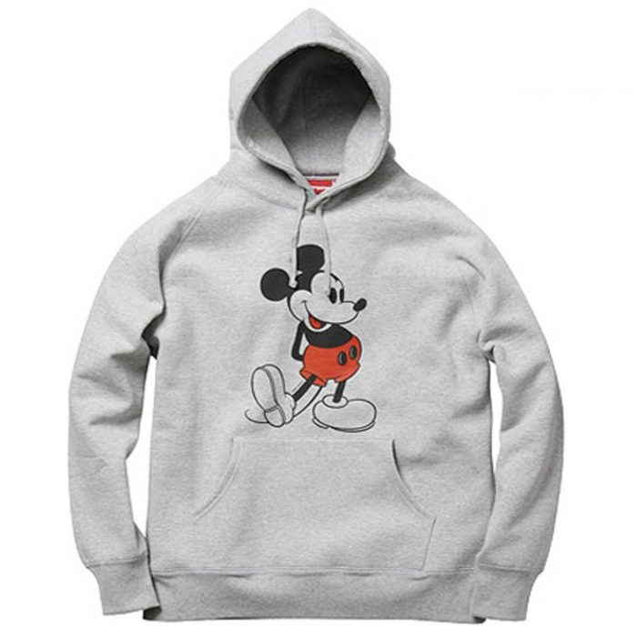 Supreme Mickey Mouse Hoodie- Grey – Streetwear Official