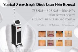 Diode Laser 3 in 1 (Diode Laser+Alexandrite+Ndyag Qswitch) Hair Removal Machine