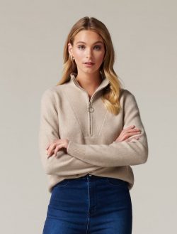 Candice Half Zip Neck Knit Sweater – Women’s Fashion | Forever New