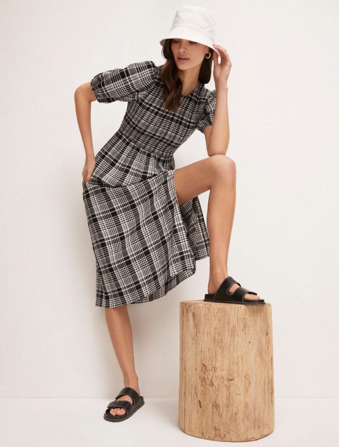 Dakota Check Midi Dress – Women’s Fashion | Forever New