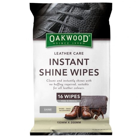 Leather Care Instant Shine Wipes 16PK – Oakwood