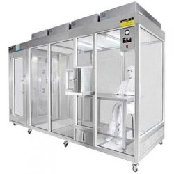 The modular cleanroom system is flexible and economical.