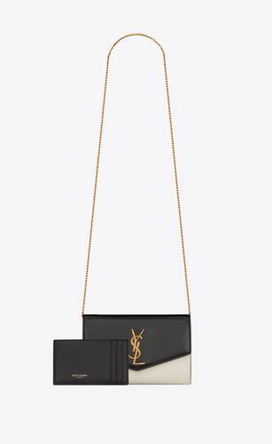 UPTOWN chain wallet in shiny smooth leather | Saint Laurent Australia | YSL.com